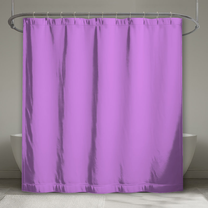 Solid Purple Colour Shower Curtains Extra Long, 70in W x 93in H