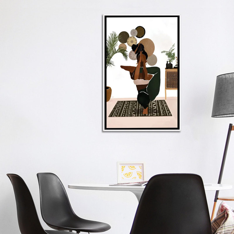 « Équilibre » par Brie Nicole-impression d’art graphique, Toile blanche encadrée, Pas de tapis, H 40 po x l 26 po x P 1,5 po