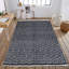 Tapis gris-beige en coton tissé à plat à la main à motif géométrique Siggers-1647240215-1647240214