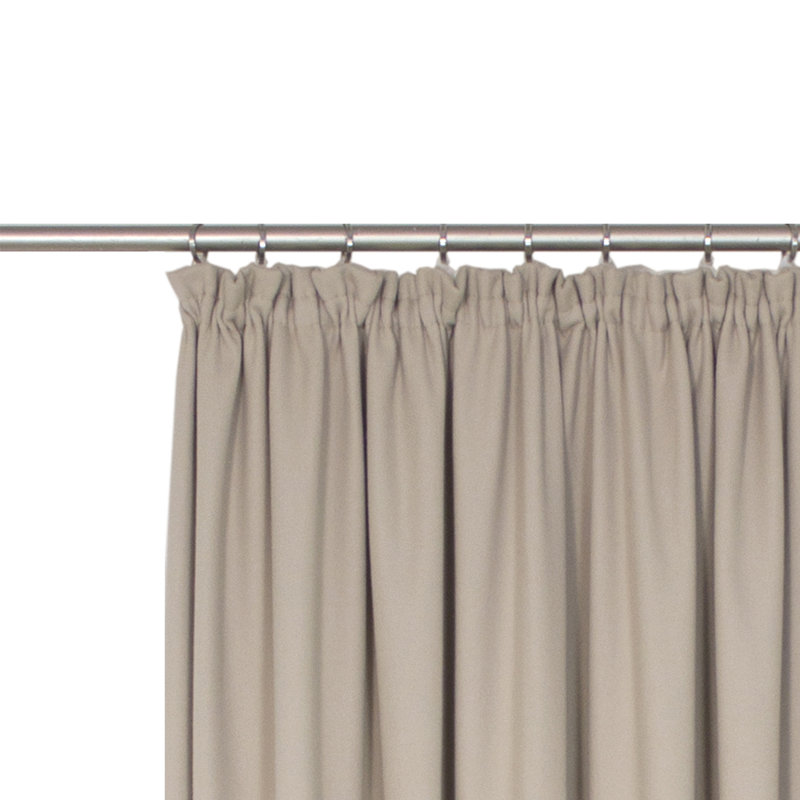 Eisenhauer Cotton Room Darkening Curtain Single Panel, 132cm Width x 345cm Drop, Taupe