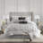 7 Piece Tufted Comforter Set Grey Cal King