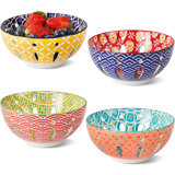 Colourful Fruit Bowl, Round Berry Colander, Cute Small Container For Strawberry, Fruit Basket For Kitchen Counter, Set Of 4