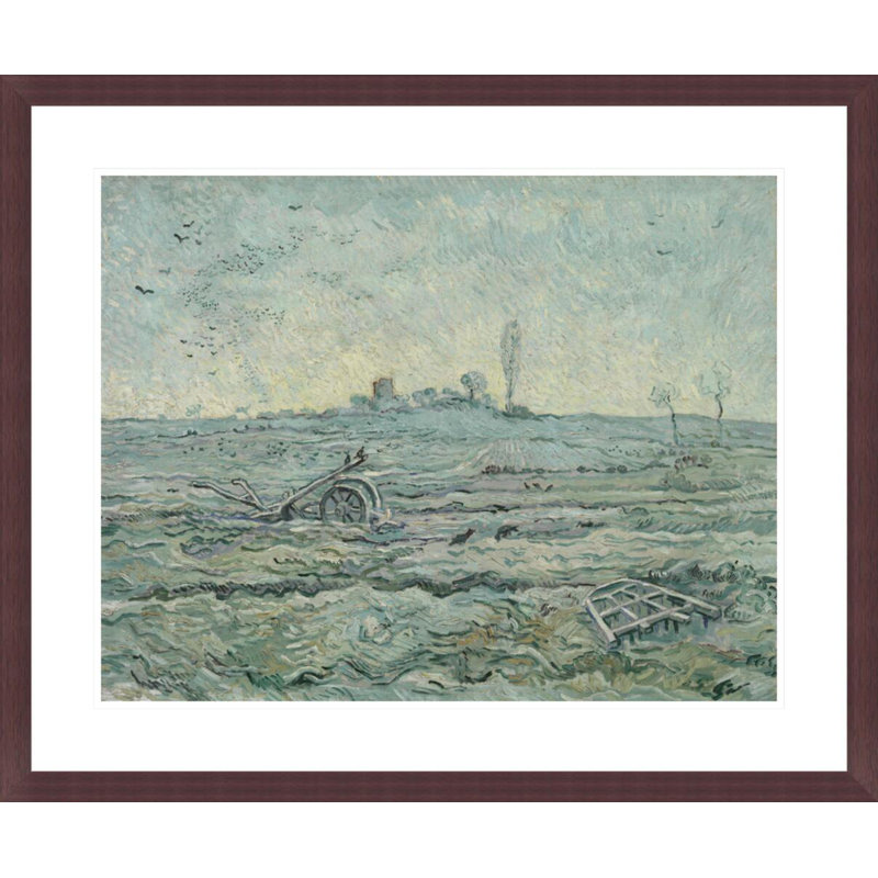«Snow-Covered Field with a Harrow (d'après Millet)» par Vincent van Gogh, impression giclée encadrée, H 23,5 po x l 28,35 po
