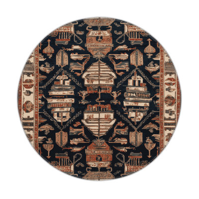 Turkish Brown Indoor and Outdoor Area Rug