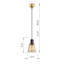 Luminaire suspendu conique à hauteur réglable à 1 lumière Aristhos-1719586162