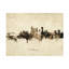 Michael Tompsett, «Chattanooga Tennessee Skyline Vintage», art sur toile-332061760