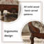 74.8"American-style brown leather solid wood imperial chair