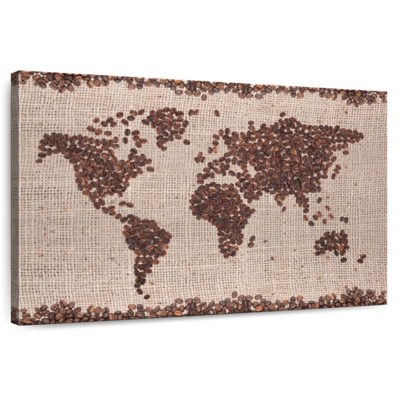 Yarlin Coffee Map, 32" H x 48" W