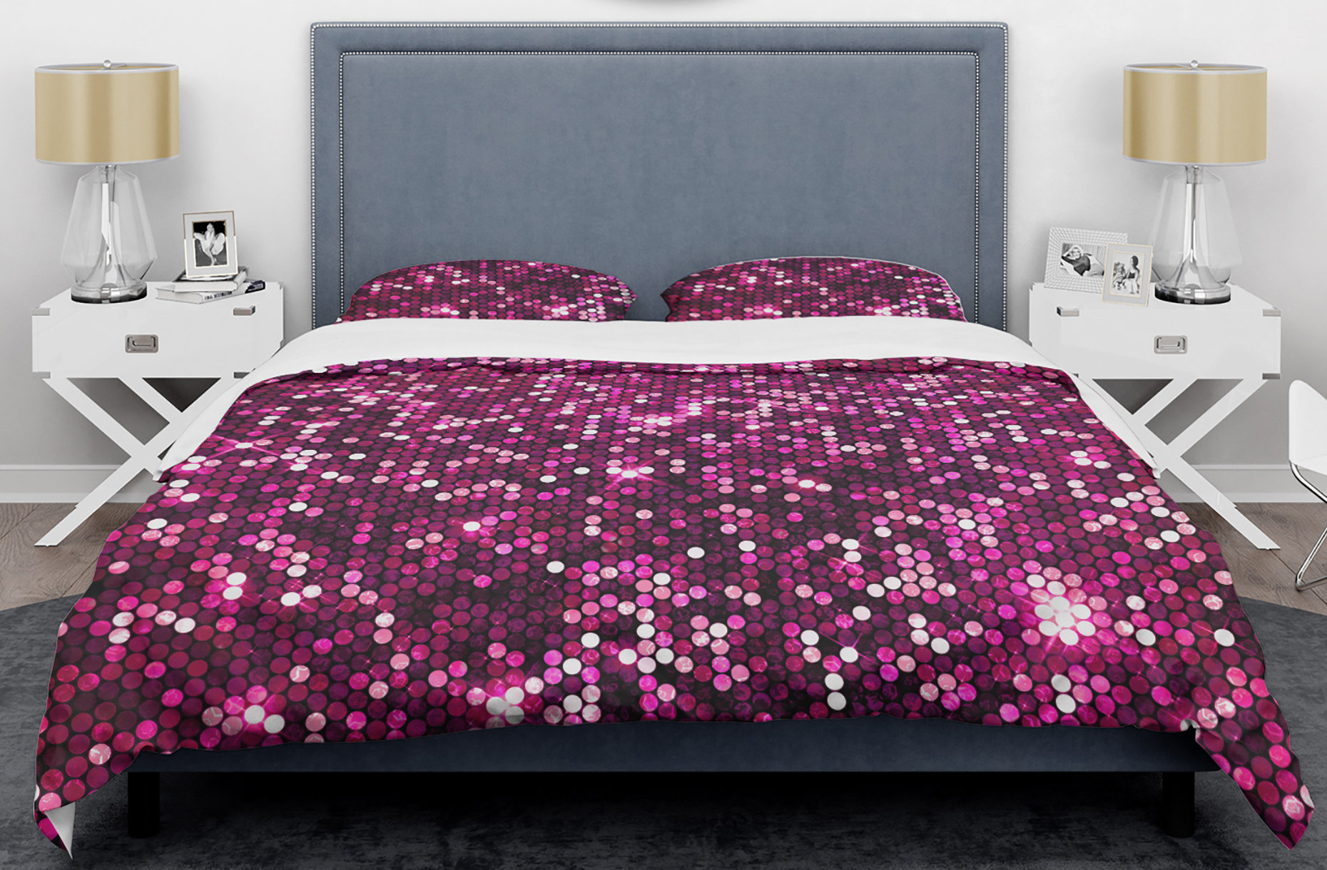 Crimson Petal Swirl Duvet Cover Set NCU0NNT458