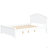 Full Size Wood Platform Bed with Headboard, White