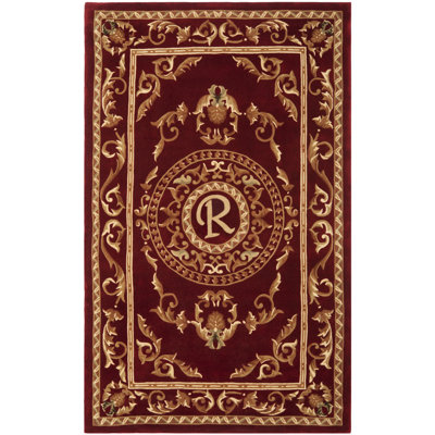 Tapis floral en laine touffeté à la main Lenora Naples