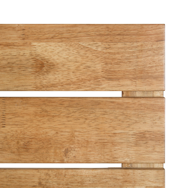 Samuels Rubberwood Accent Shelf with Hooks