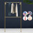 Adisynn 47.2'' Metal Wall Mounted Clothes Rack