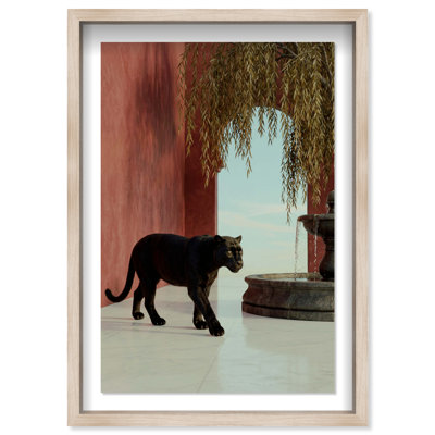 At the Palace Shadowbox Animals Print by Oliver Gal, Black Frame, 10 x 15