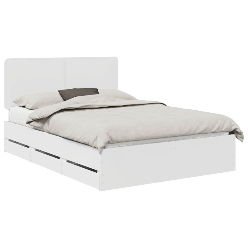Bed Frame, European Kingsize (160 x 200 cm), White