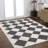 Utgard Classic Geometric Diamond Pattern White/Dark Gray Rug-2144390217