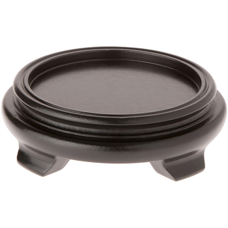 Base de présentation Malena, H 1 po x l 4,125 po x P 4,125 po, Placage de bois noir