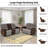 Varessa 2-Piece Upholstered Microsuede Reclining Sofa Set,Velvet Recliner Couch with Side Pockets,Home Theater Seating Living Room Sofa With 2+3 Seater,Brown												-116641932