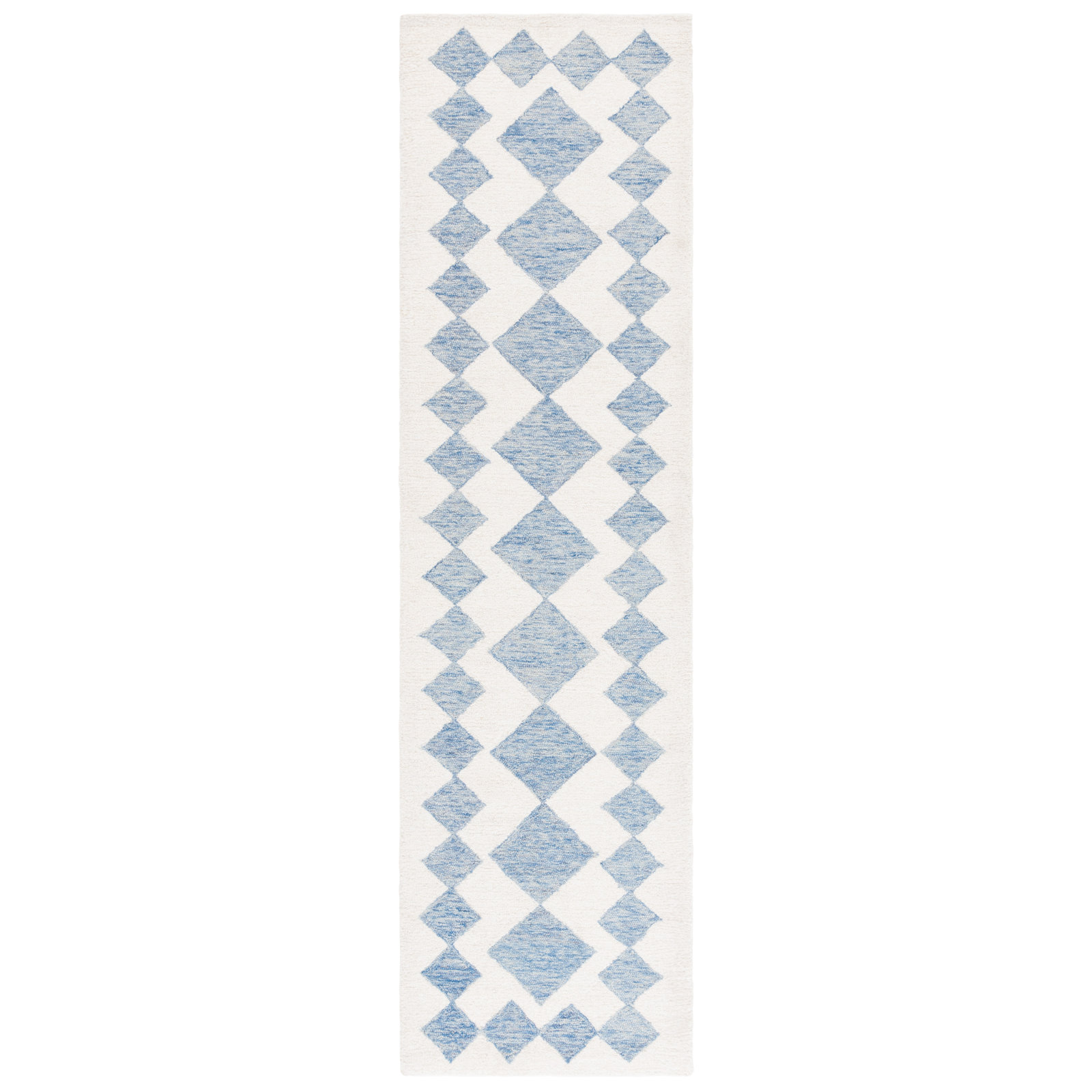 Claude Handmade Blue / Ivory Rug, Runner 2'3" x 9'