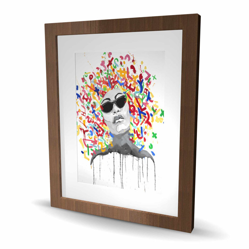 Woman Street Art Pop - reproduction d'art rétro encadrée