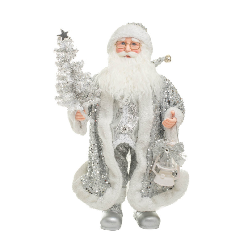 Père Noël argenté brillant