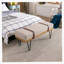 Banc de lit rectangulaire revêtu de tissu d'ameublement-504100101