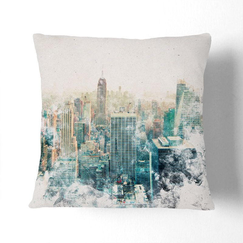 Square Throw Cushion, 40cm H x 40cm W x 15cm D, Black