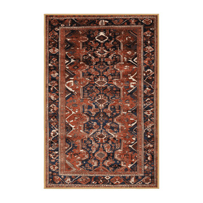 Machine Washable Persian Brown Area Rug