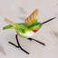 Figurine colibri en céramique à gorge rubis Ambler