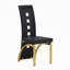 Ensemble de table de salle à manger rectangulaire en faux marbre de 63 po pour 4 à 6 personnes avec chaises en similicuir et base en forme de O-1319578614-1319578608