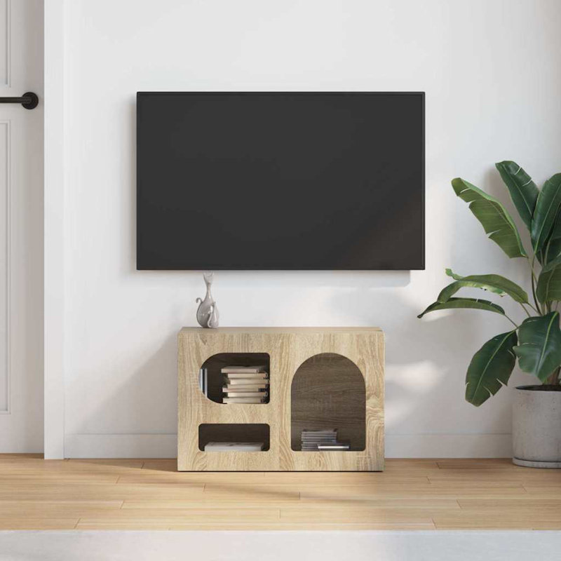 Unfinished TV Stand, Sonoma Oak, 40cm H x 60cm L x 35cm W