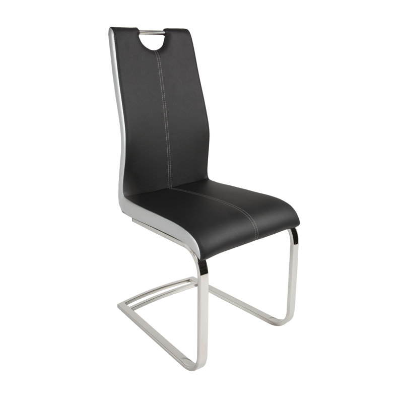 Bram 48cm H Upholstered Cantilever Chair, Grey