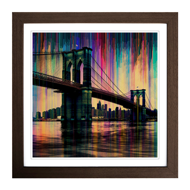 Single Picture Frame Print on Wood, Walnut