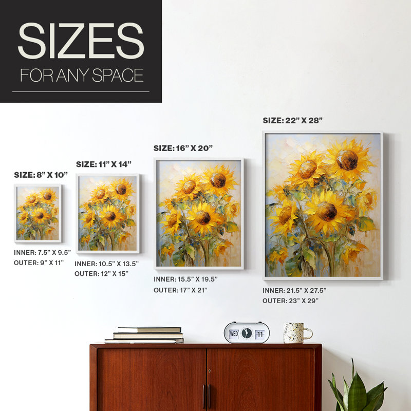 Série FLORAL CDLVII - reproduction encadrée de qualité supérieure - prête à être accrochée - aucun clou requis
