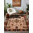 Gracianna Collection Digital Print Cotton-Polyester Brown Moroccan Rug-602820961