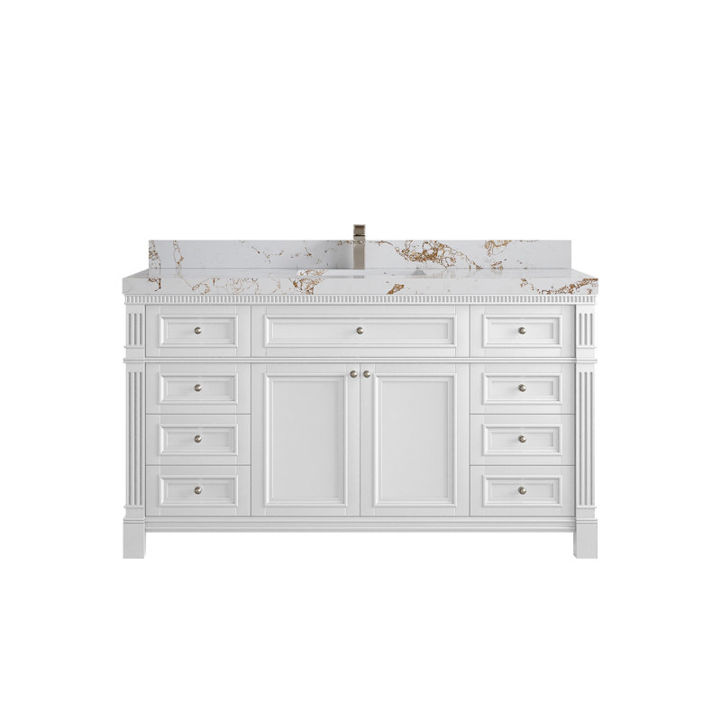 Paris 60 po X P 22 po De meuble-lavabo simple D, Gris Piatra