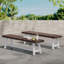 Bancs d'extérieur Carlisle, sablé (ensemble de 2)-1157866357