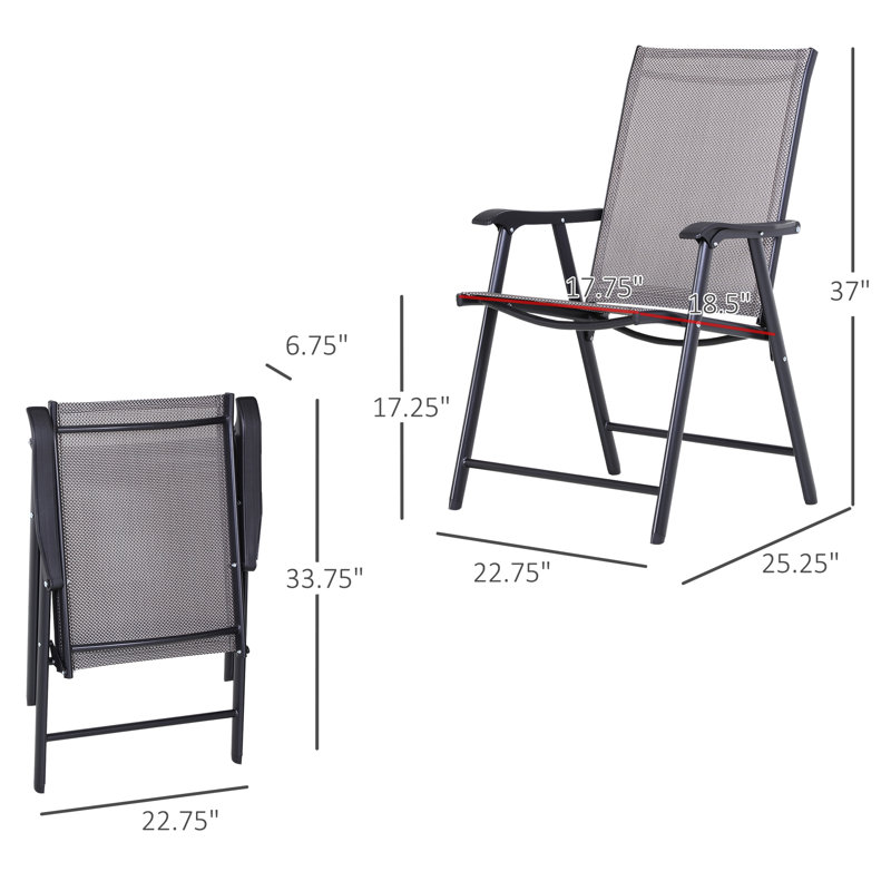 Chastyn Premium All-Weather Wicker Outdoor Folding Dining Armchair