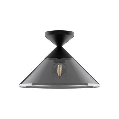 Brylon Single Light Glass Flush Mount
