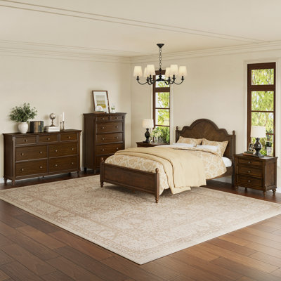 Mid-Century Modern Solid Wood Bedroom Set