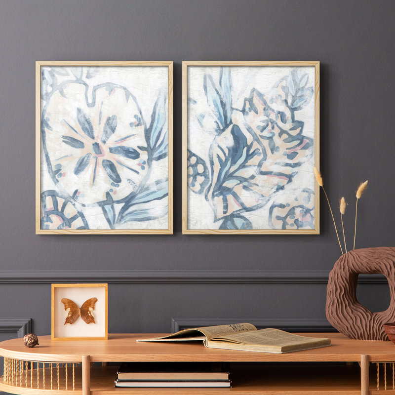 Reproduction encadrée «Beach Shell Fresco I-Premium» - prête à être accrochée - aucun clou requis - aucun clou requis