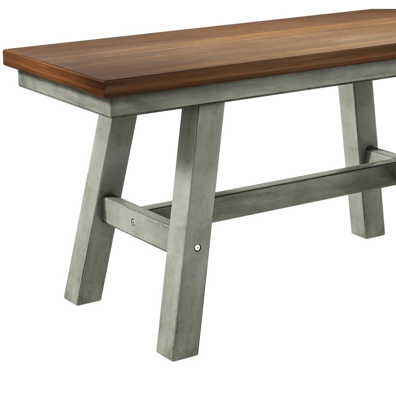 Canser 6 - Person Four Leg Dining Set, Cherry Maple/Gray