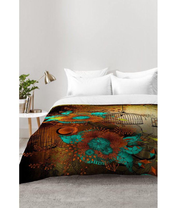 Ensemble d'édredon rouille, Édredon double / grand + 2 taies décoratives sta