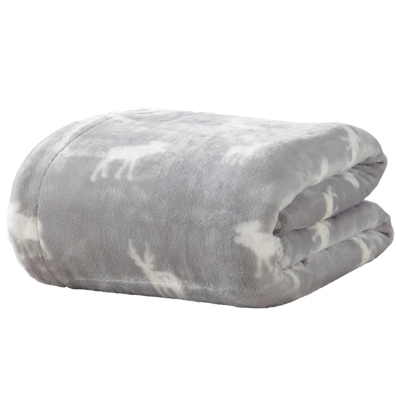 Couverture sherpa ultra douce et moelleuse, Jeté 50 po x 60 po, Fenêtre grise