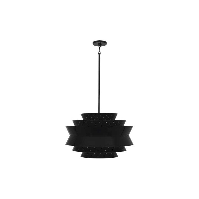 Pierce 3 - Light Chandelier, Piano Black Gloss, Piano Black
