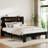 Platform Bed Frame With Storage Headboard, Led Lights & 2 Usb Ports + 2 Outlets - Noise-Free Wood Bed Frame, No Box Spring Needed, Easy Assembly, Large Under Bed Storage-978463842-978463843