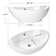 23.5" X 15.5" White Oval Ceramic Vessel Sink