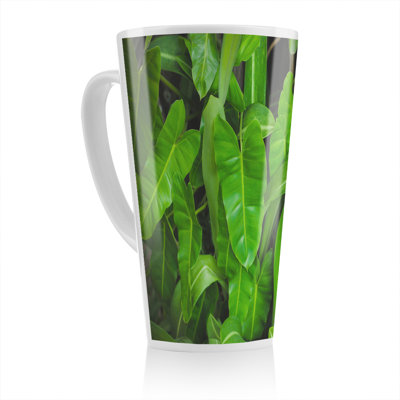 Abstract background of leaves Designer Latte Mug