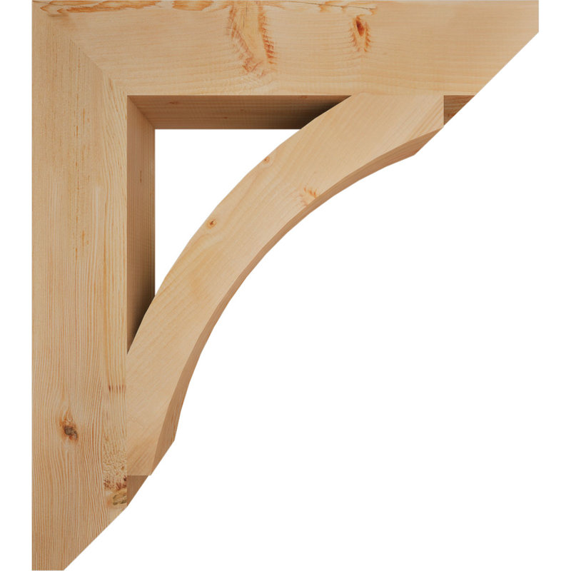 5 1/2"W x 32"D x 36"H Thorton Slat Smooth Bracket, Douglas Fir, Douglas Fir, 36" H x 5.5" W x 32" D