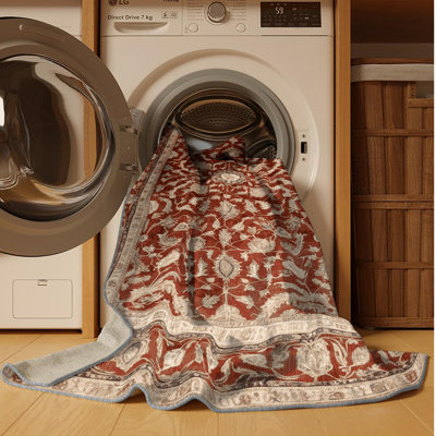 Tapis persan gris lavable à la machine